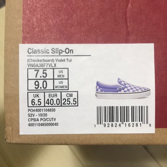 Vans classic slip on violet NWT - Picture 7 of 9